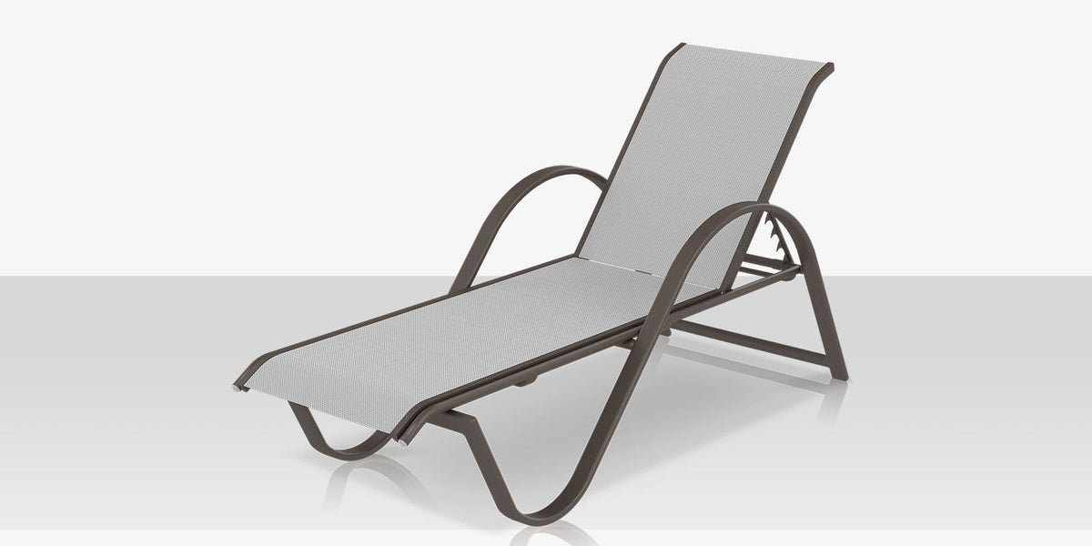 Lanai – Chaise longue, Tex Gray / toile Cloud Gray