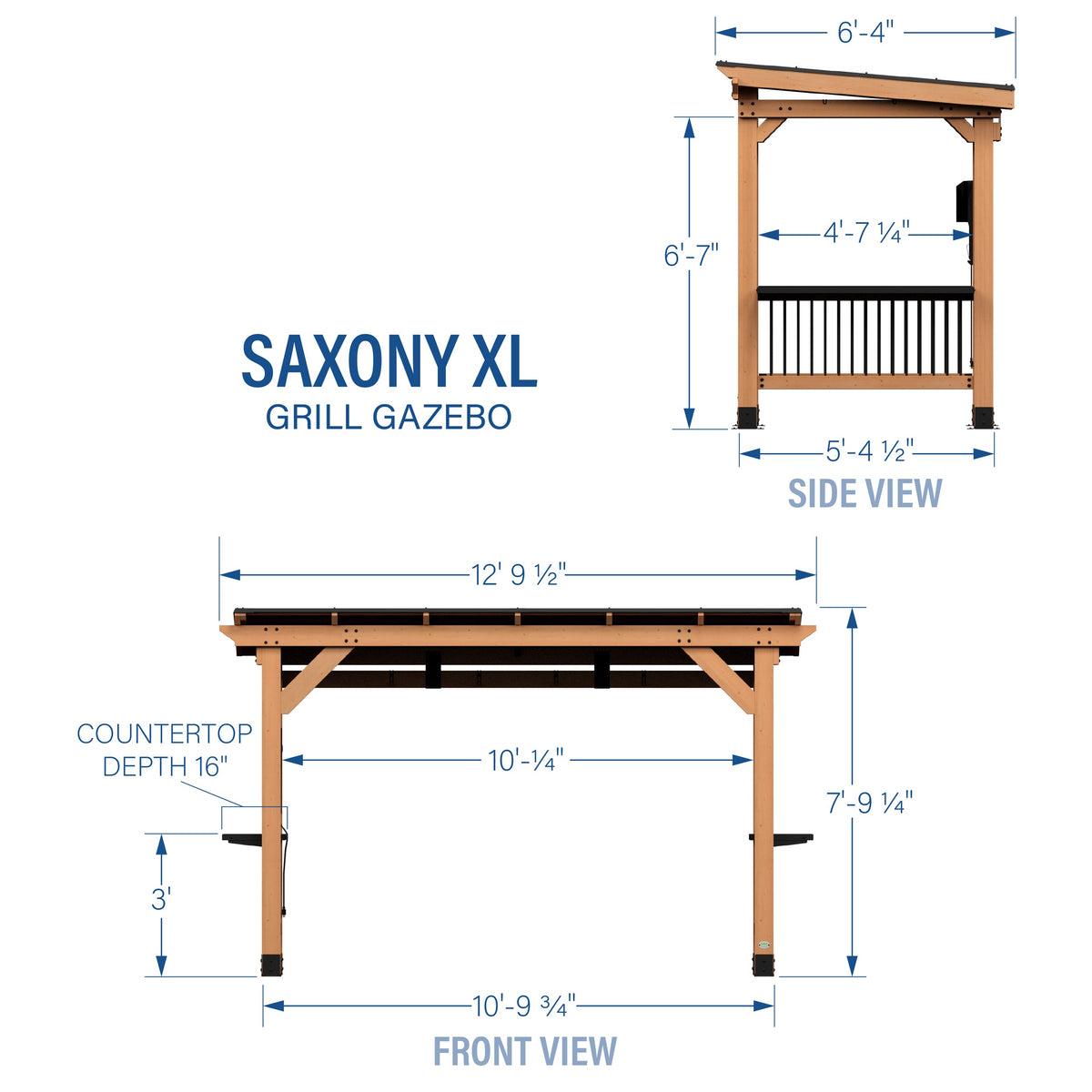Saxony XL – Pavillon pour barbecue