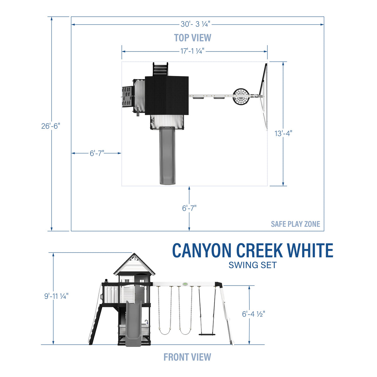 Canyon Creek – Portique de jeux, blanc