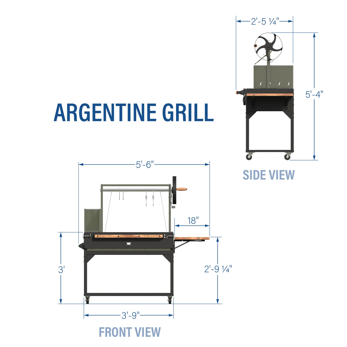 Barbecue Premium Argentine/Santa Maria au feu de bois et au charbon