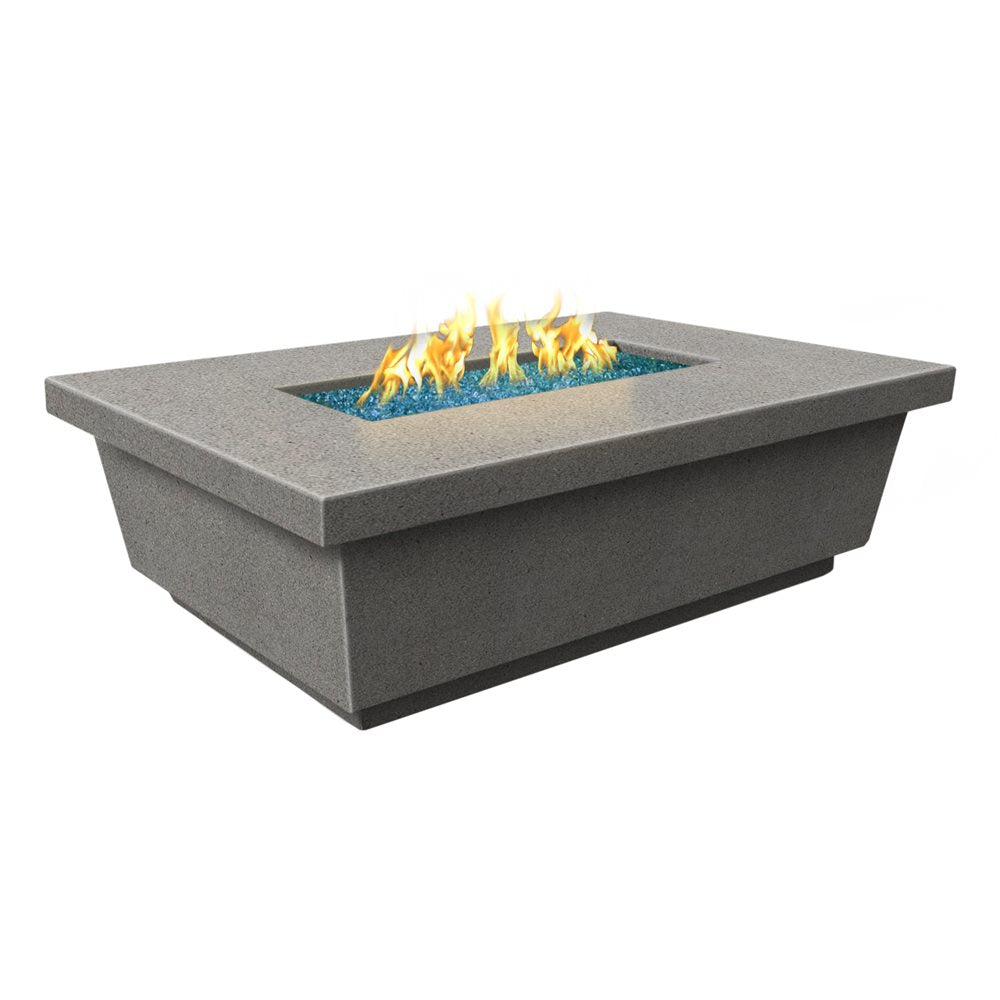 American Fyre Designs Contempo – Table brasero rectangulaire, finition Smoke, LP