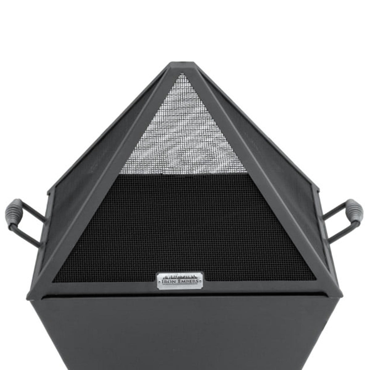 Iron Embers Modern Cube 24" – Ensemble brasero avec pare-étincelles, sans porte