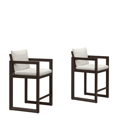 PURPLE LEAF Caesar – Tabourets de bar modernes en aluminium avec coussins amovibles pour cuisine, îlot extérieur et jardin