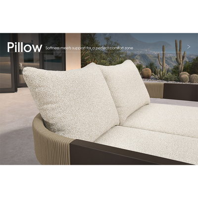 PURPLE LEAF – Lit de repos extérieur large avec coussin et oreiller