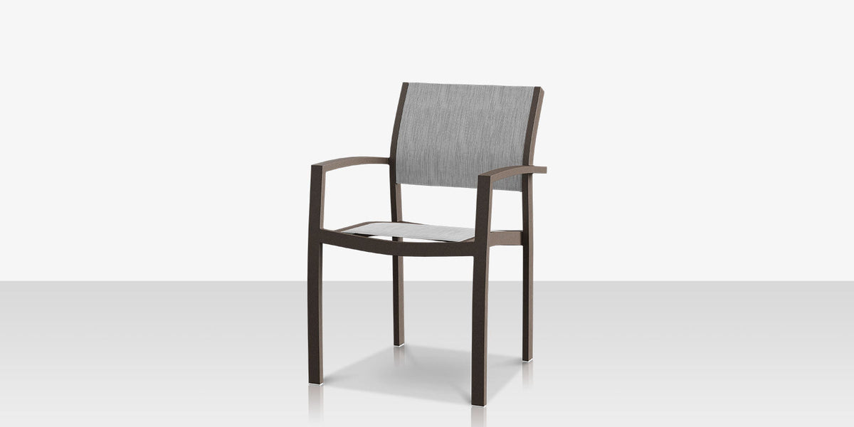 Fusion – Fauteuil de repas, structure Tex Gray / toile Metallica Platinum