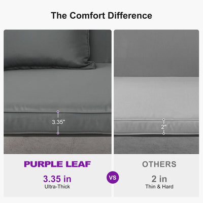 PURPLE LEAF – Balancelle de porche avec auvent inclinable réglable, support et structure en acier, toutes saisons et compacte