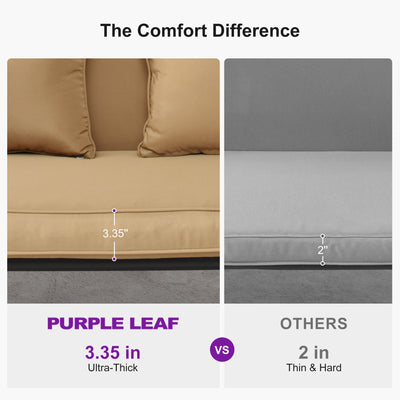 PURPLE LEAF – Balancelle de porche avec auvent inclinable réglable, support et structure en acier, toutes saisons et compacte