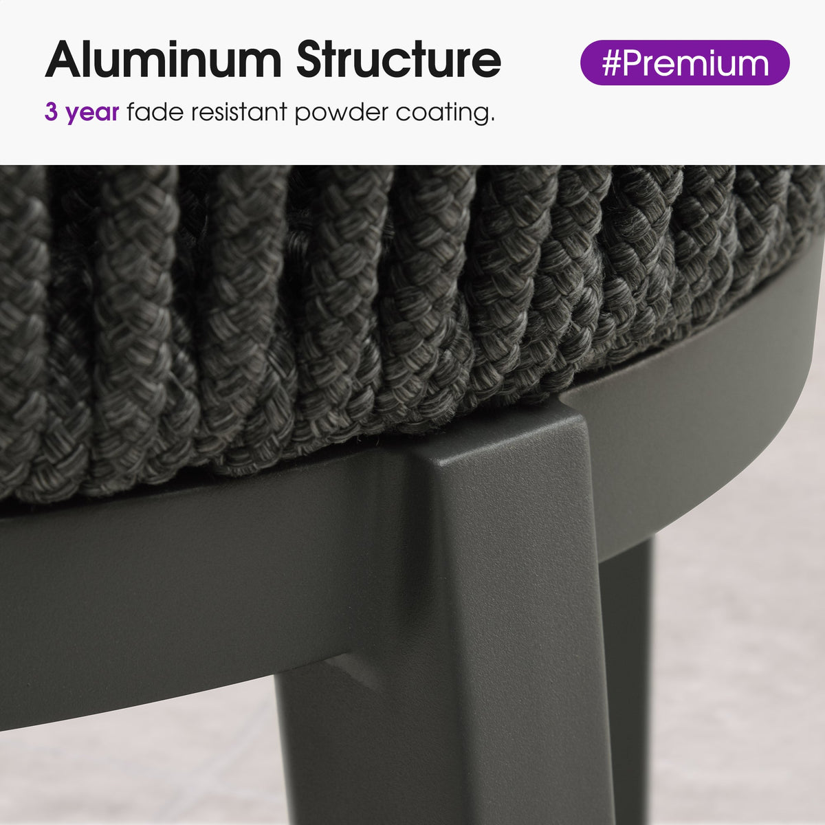 PURPLE LEAF Hailar – Tabouret de bar extérieur moderne en rotin avec dossier et coussin pour balcon, intérieur, extérieur ou îlot de cuisine