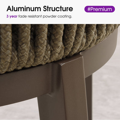 PURPLE LEAF Hailar – Tabouret de bar extérieur moderne en rotin avec dossier et coussin pour balcon, intérieur, extérieur ou îlot de cuisine