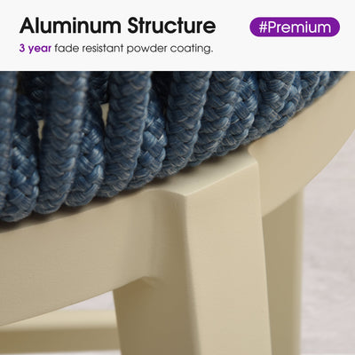 PURPLE LEAF Hailar – Tabouret de bar extérieur moderne en rotin avec dossier et coussin pour balcon, intérieur, extérieur ou îlot de cuisine