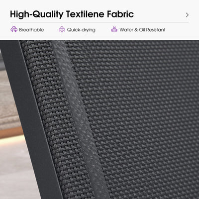 PURPLE LEAF – Chaise longue extérieure à 5 positions avec structure en aluminium et assise en Textilene, légère et durable pour terrasse et piscine
