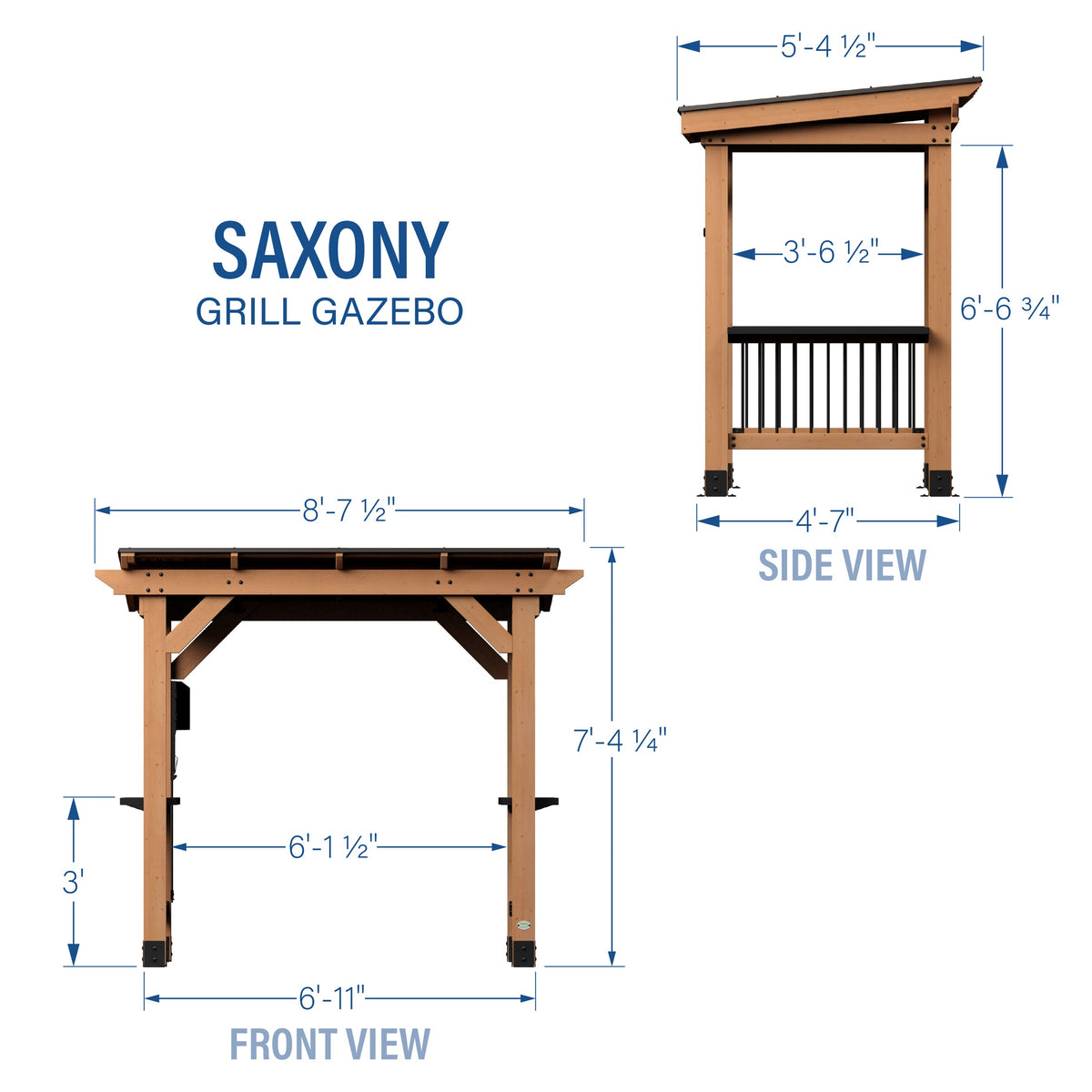 Saxony – Pavillon pour barbecue