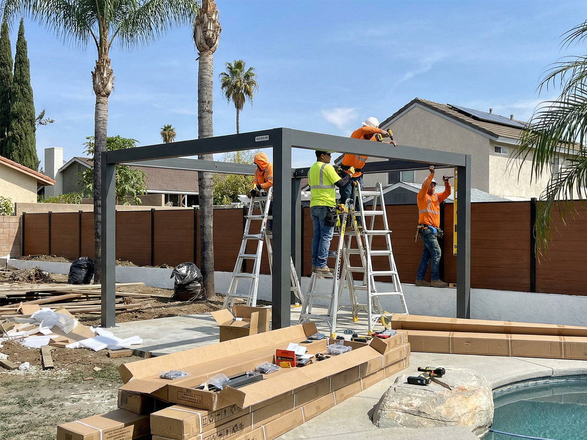 Service d’installation étendu pour pergola