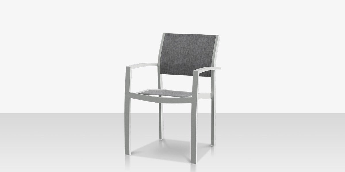 Fusion – Fauteuil de repas, structure Kessler Silver / toile Slate