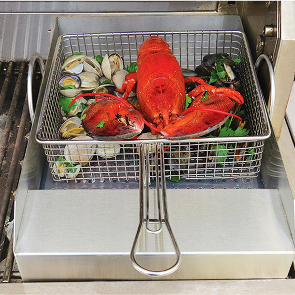 Alfresco – Accessoire vapeur et friture pour barbecue à gaz – AG-SF
