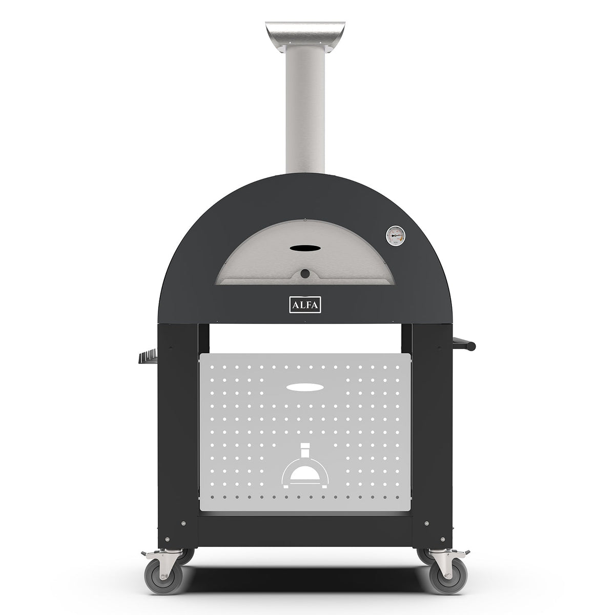 Alfa Moderno 2 Pizze – Four à pizza à gaz avec base roulante