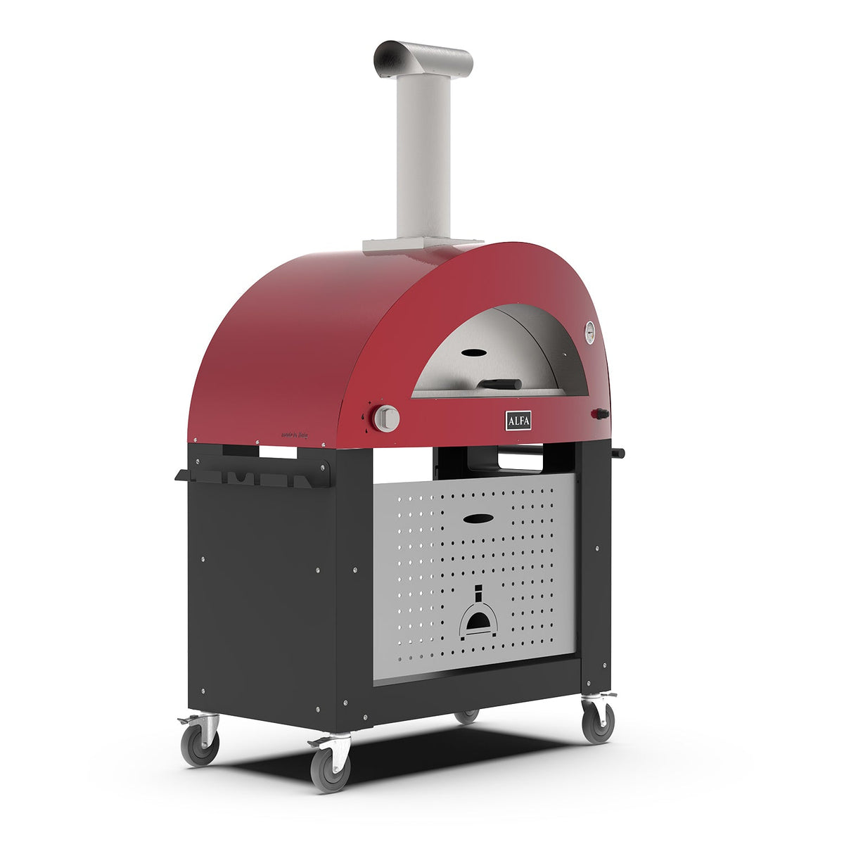 Alfa Moderno 3 Pizze – Four à pizza à gaz avec base roulante