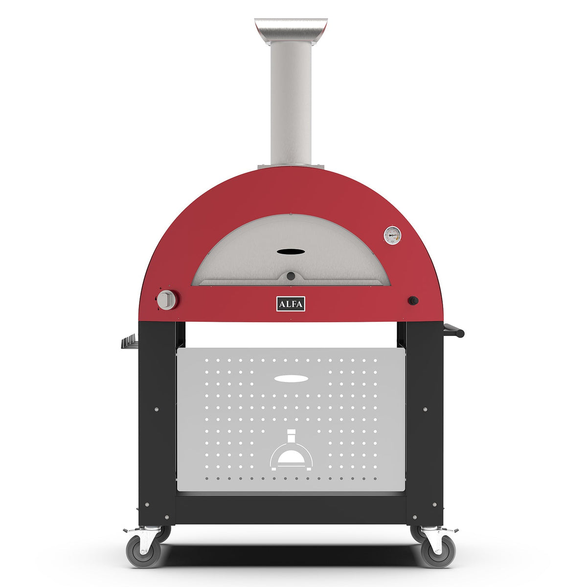 Alfa Moderno 3 Pizze – Four à pizza à gaz avec base roulante