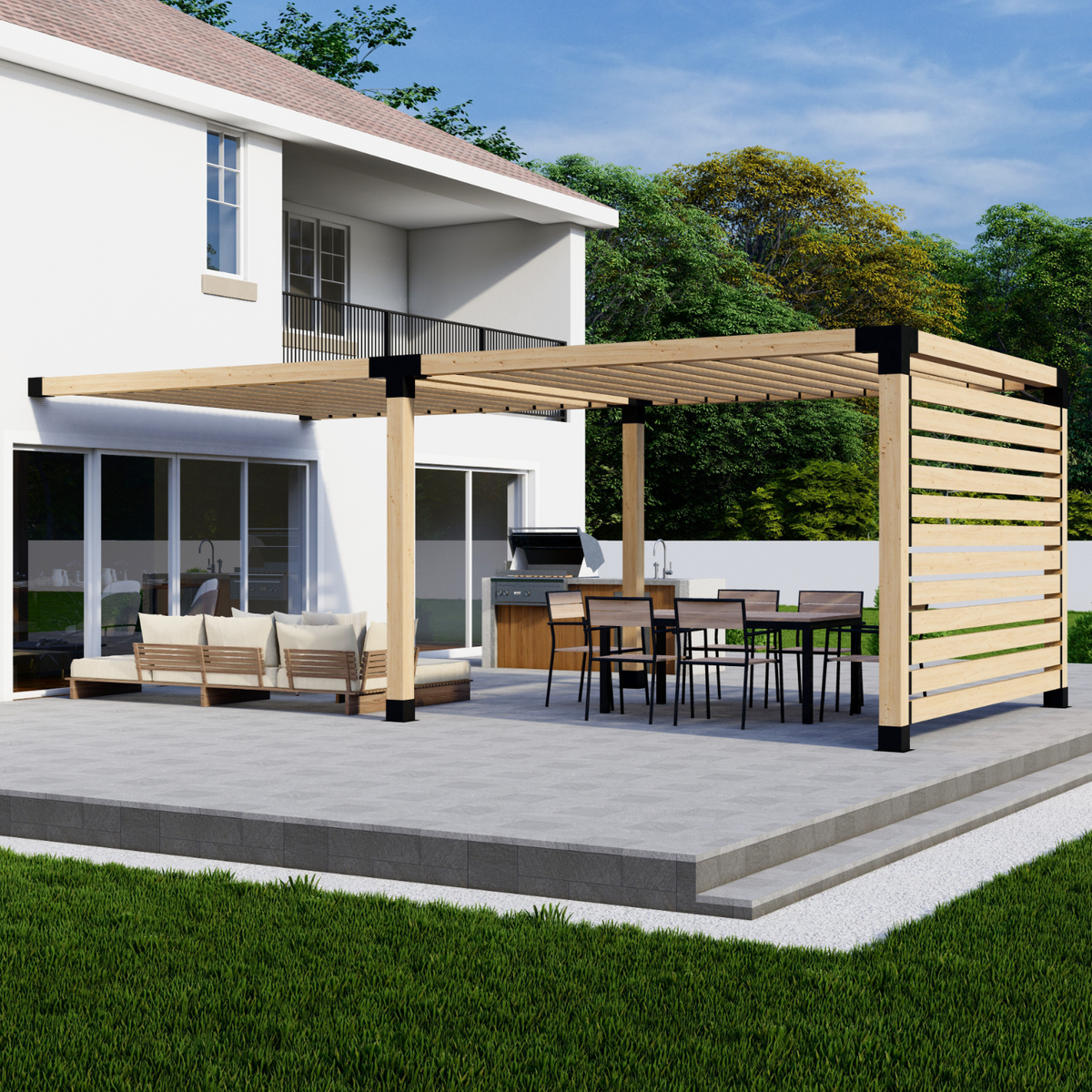 Kit DIY de pergola d’ombrage pour terrasse