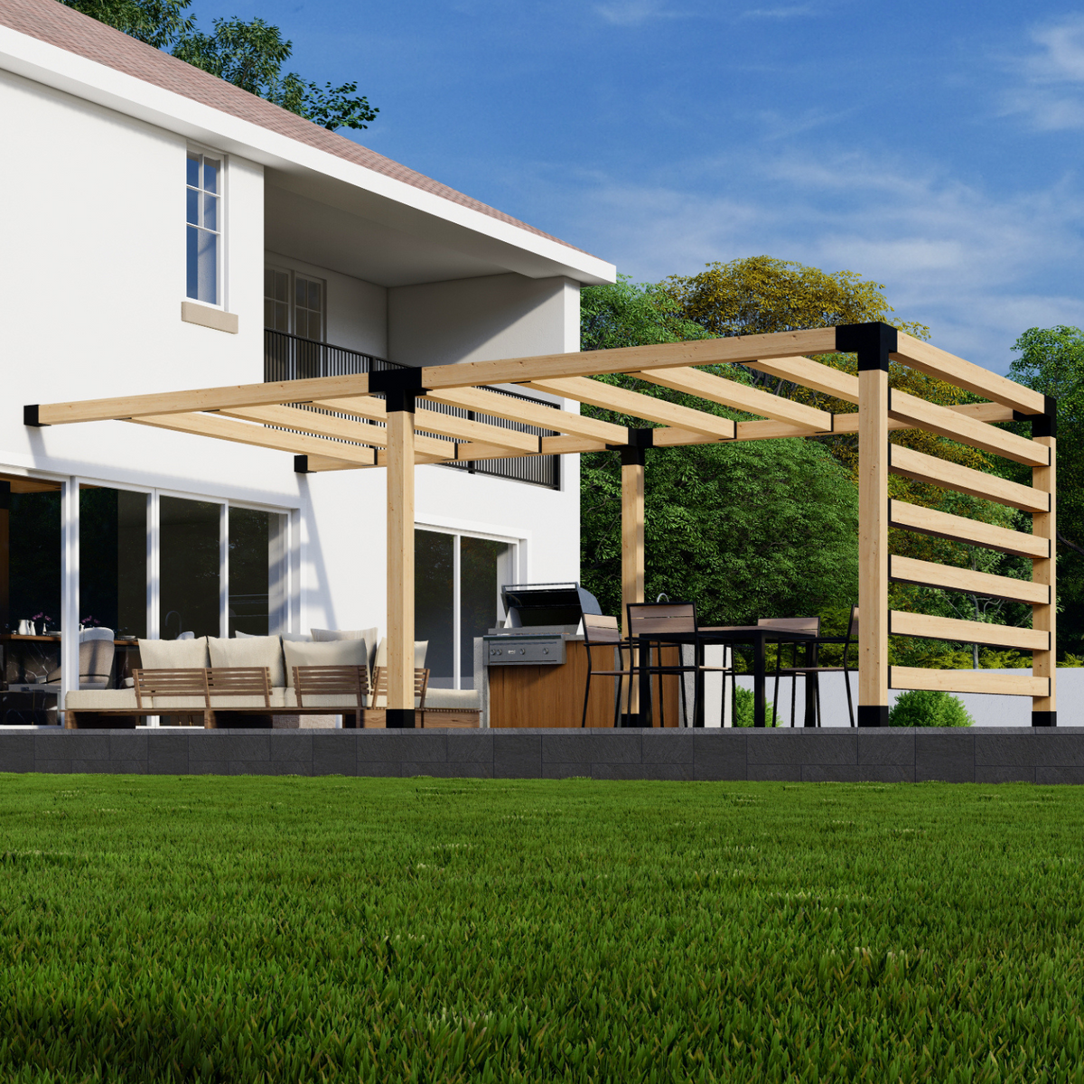 Kit moderne de supports pour pergola