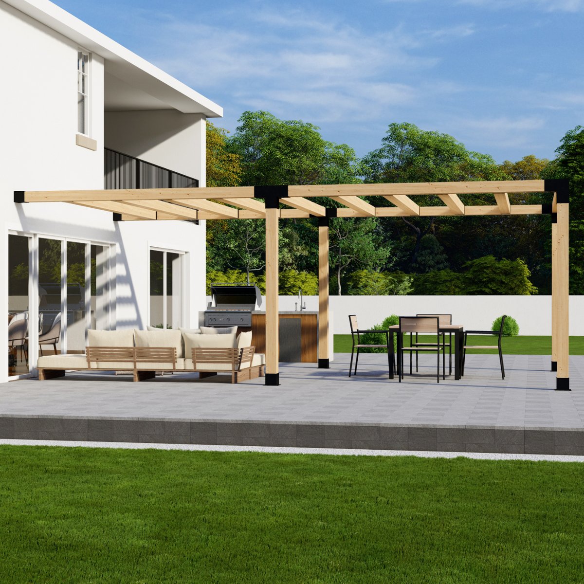 Kit pour pergola murale avec toit