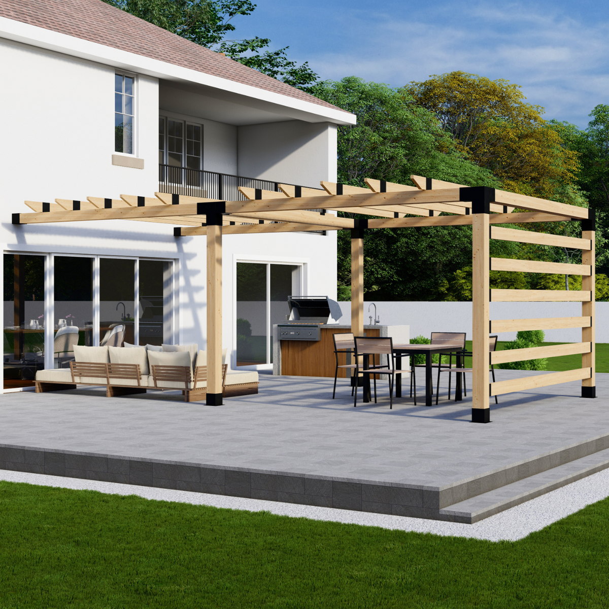 Kit de pergola pour porche avant ou arrière