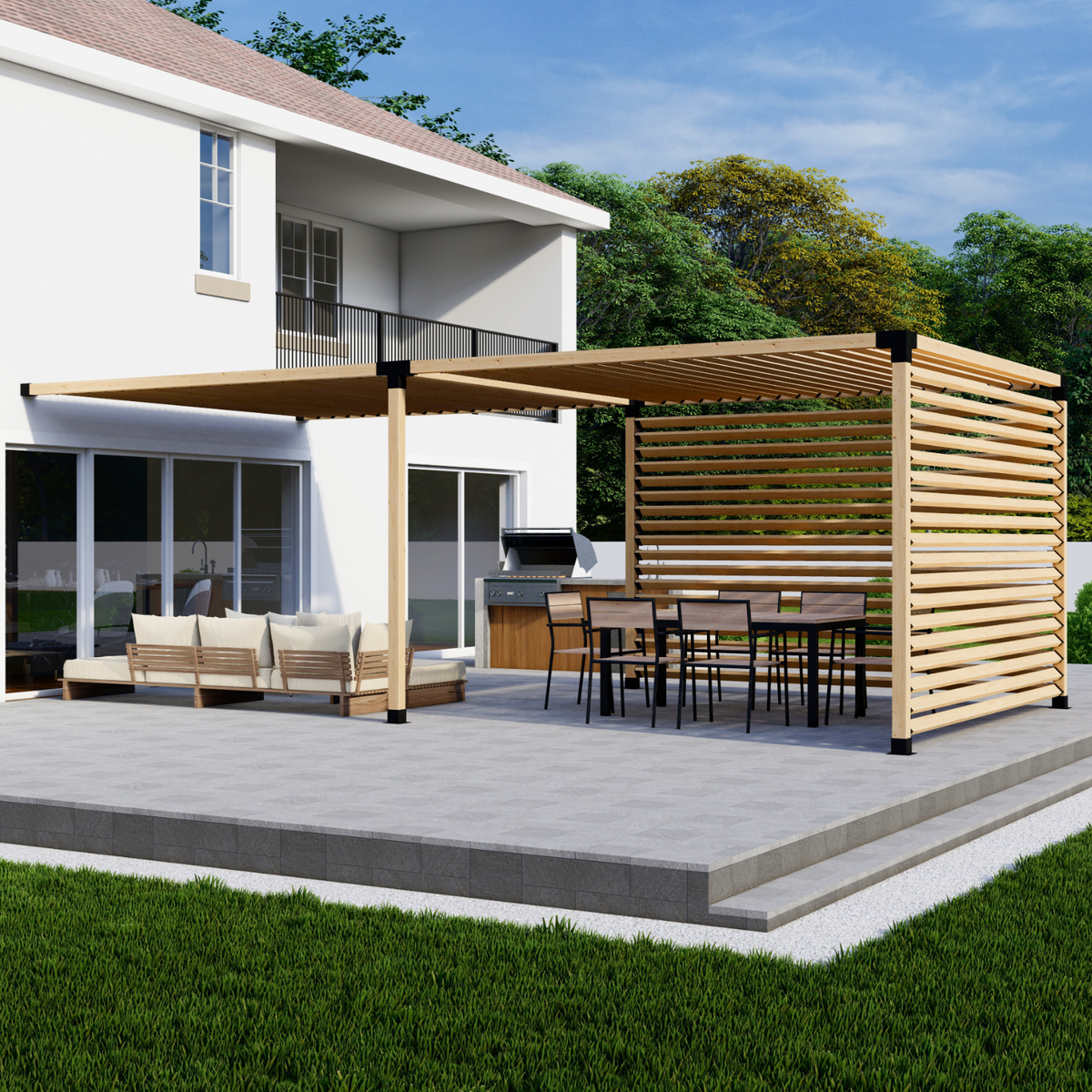 Kit de supports et quincaillerie pour pergola