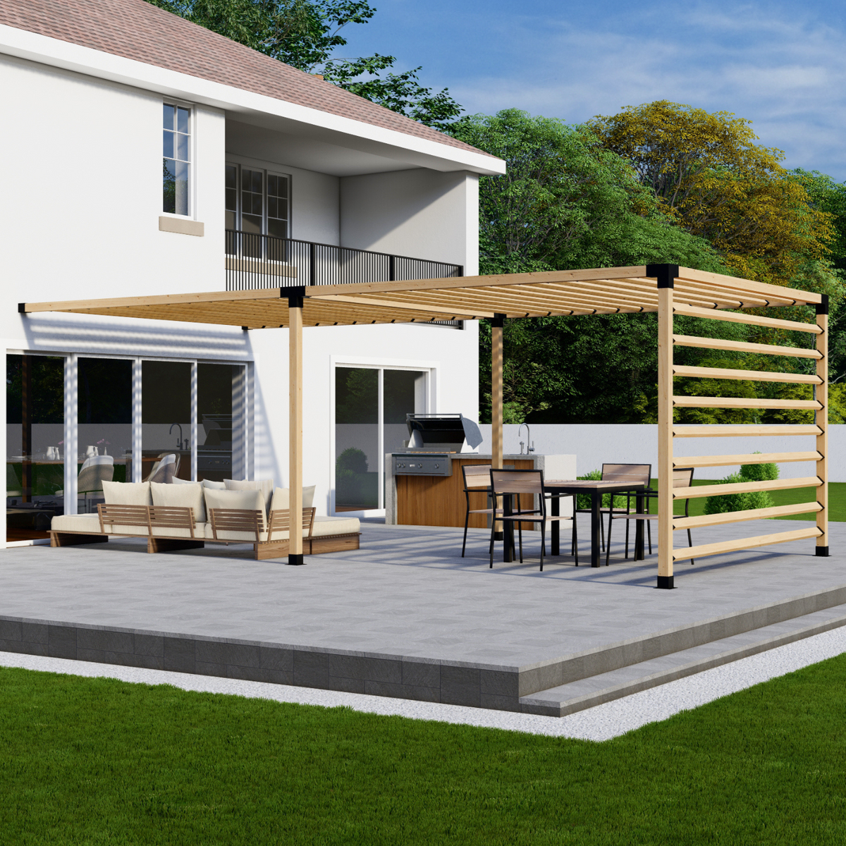 Kit DIY de pergola en bois (supports 4x4 ou 6x6)