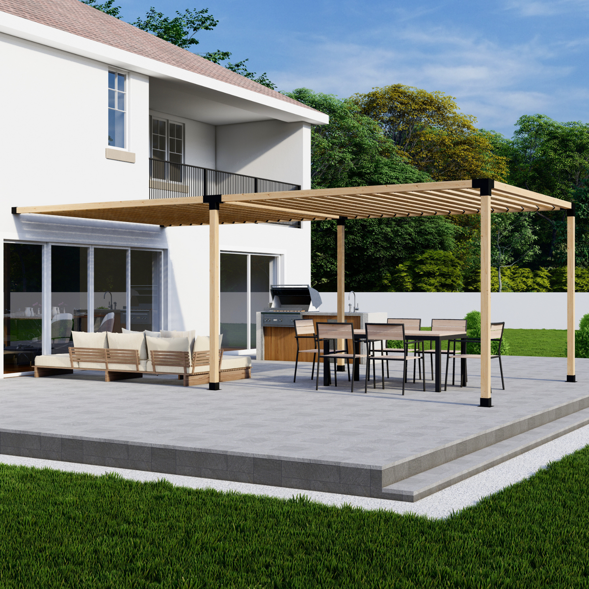Kit métallique pour pergola – Supports 4x4 ou 6x6