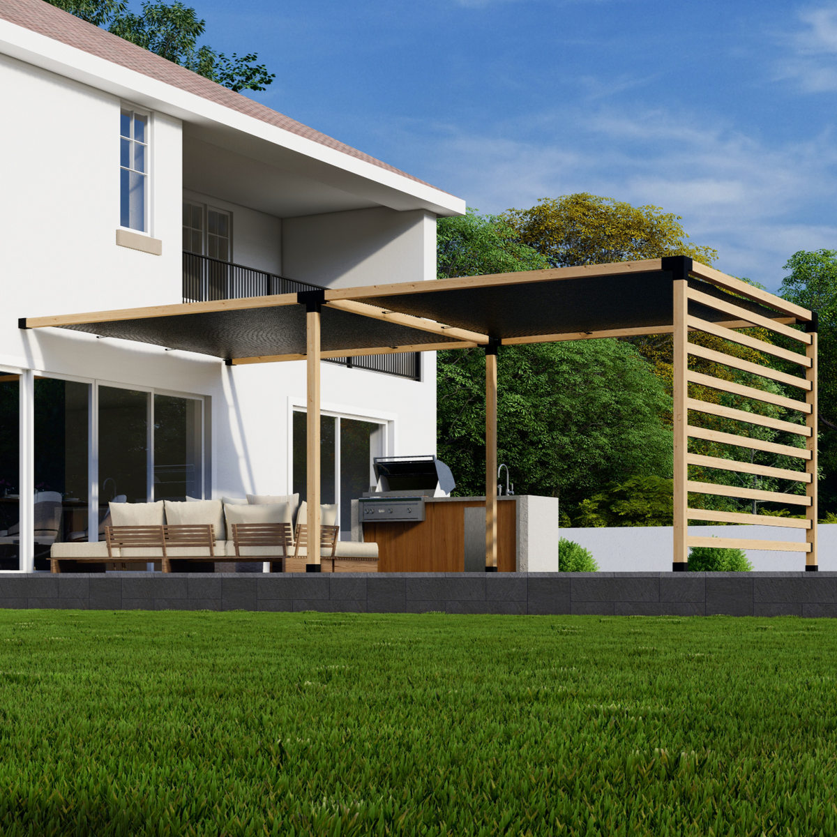 Kit pour ajouter une pergola à la maison