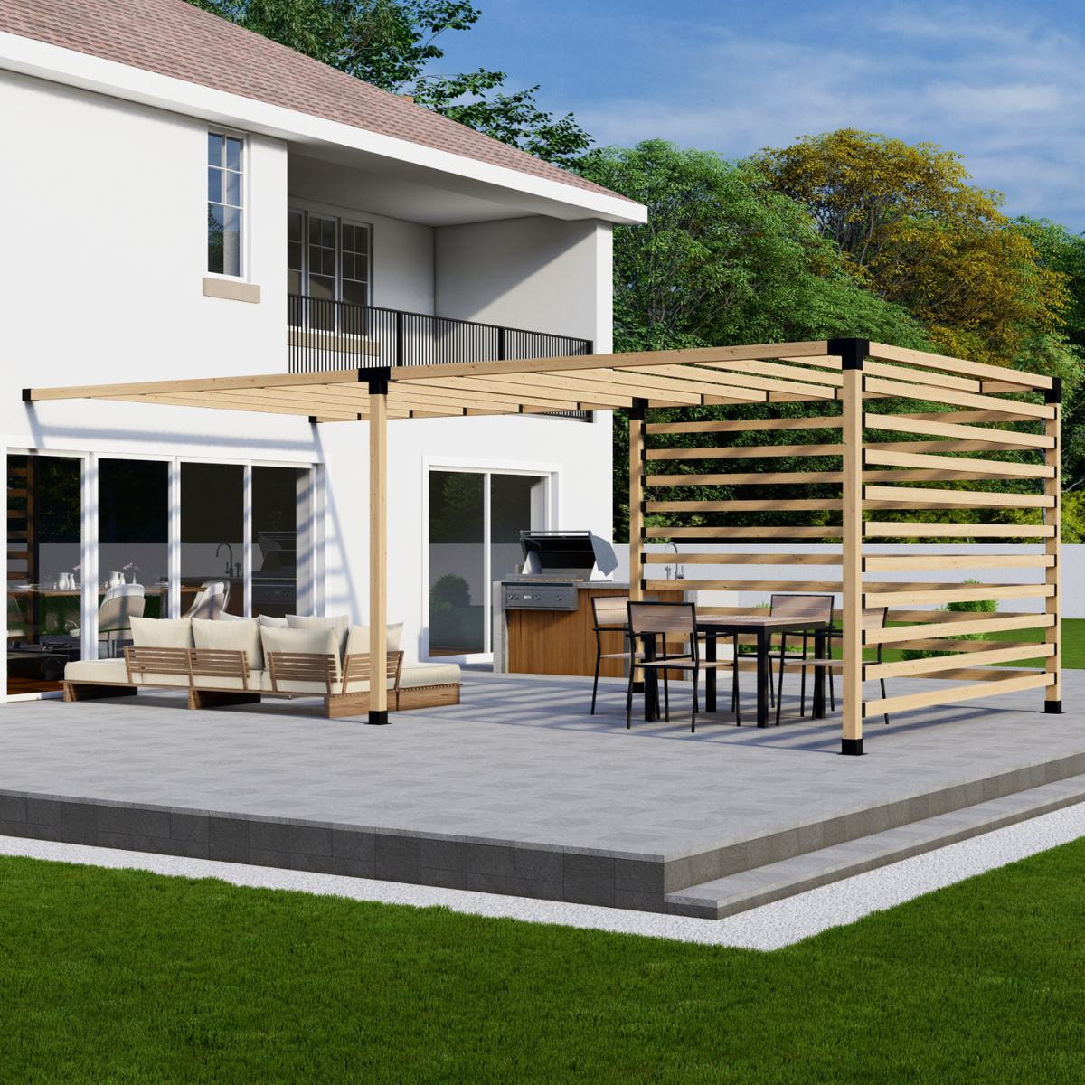 Kit pour structure de pergola extérieure