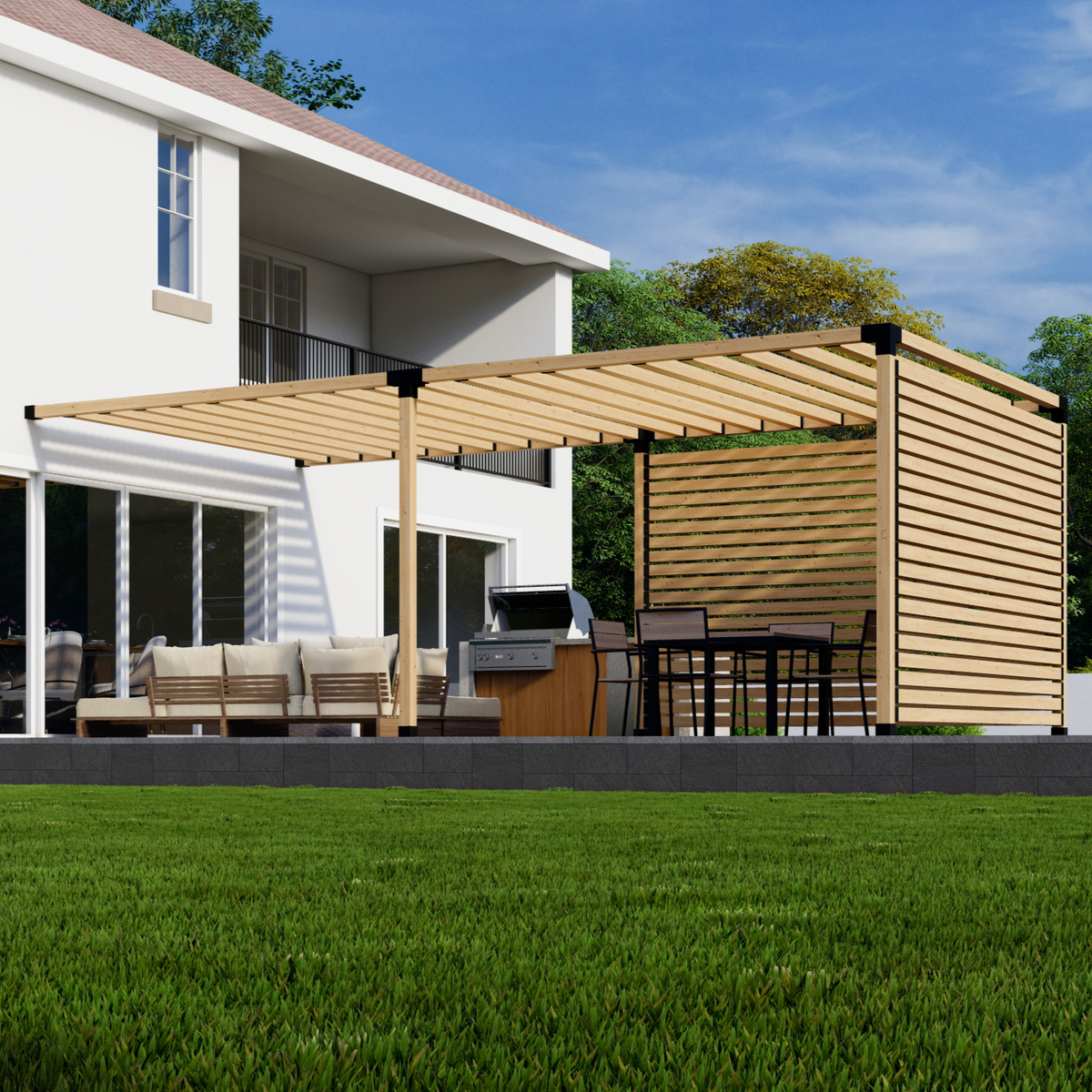 Kit DIY de pergola adossée