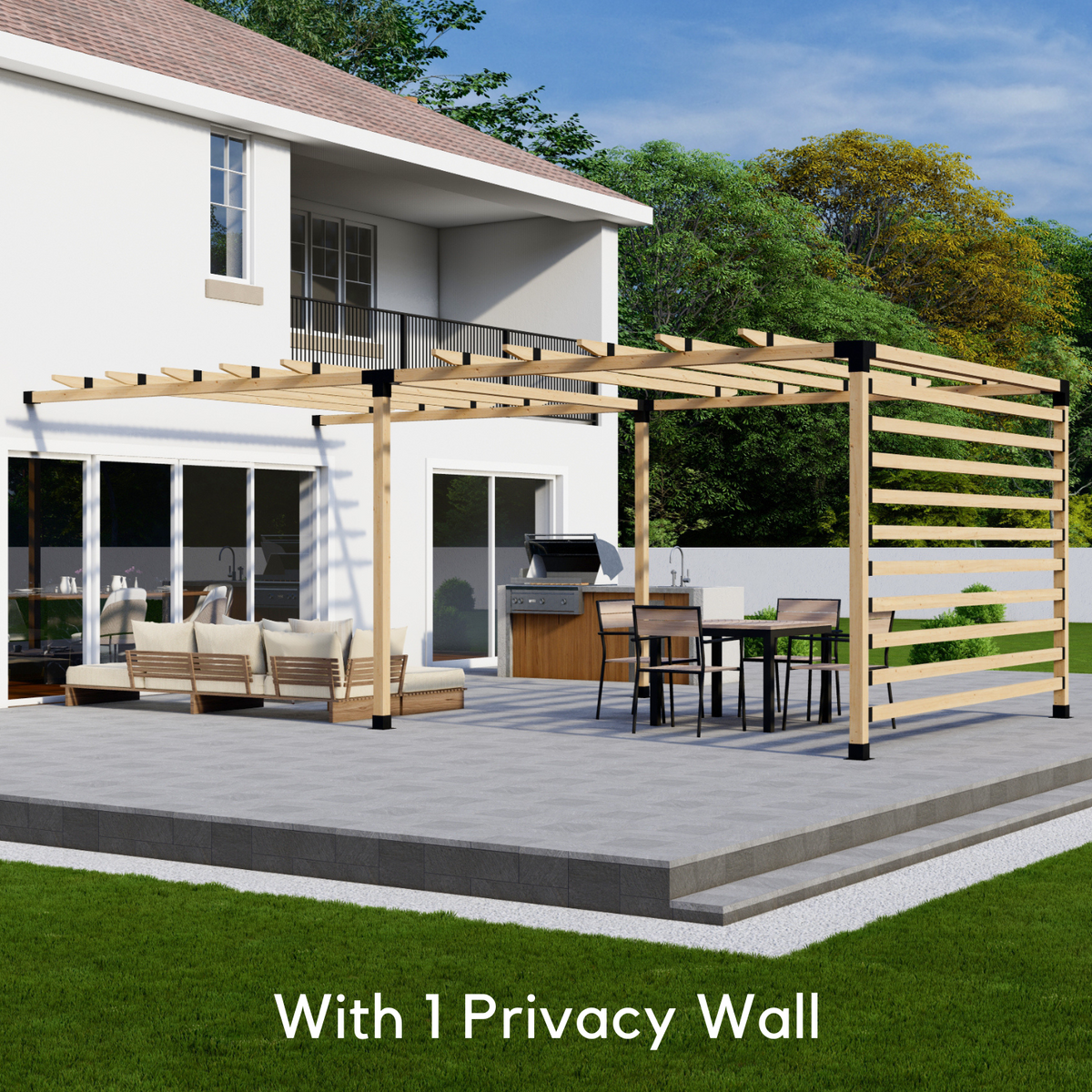 Ensemble de supports 4x4 pour pergola sur terrasse