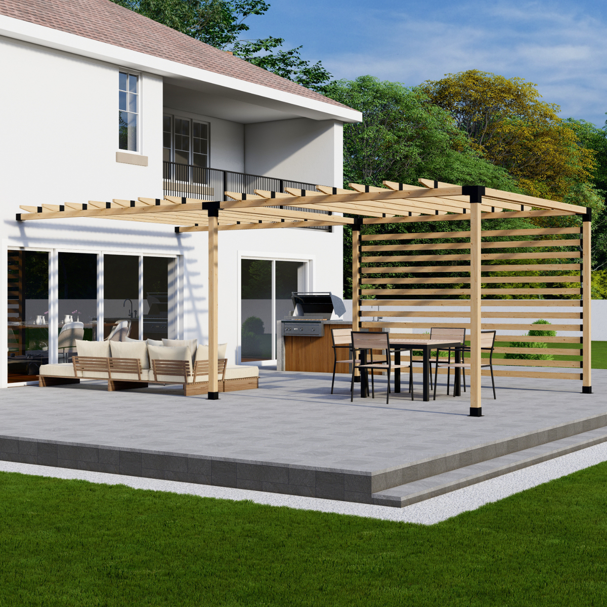 Kit pour pergola sur terrasse arrière