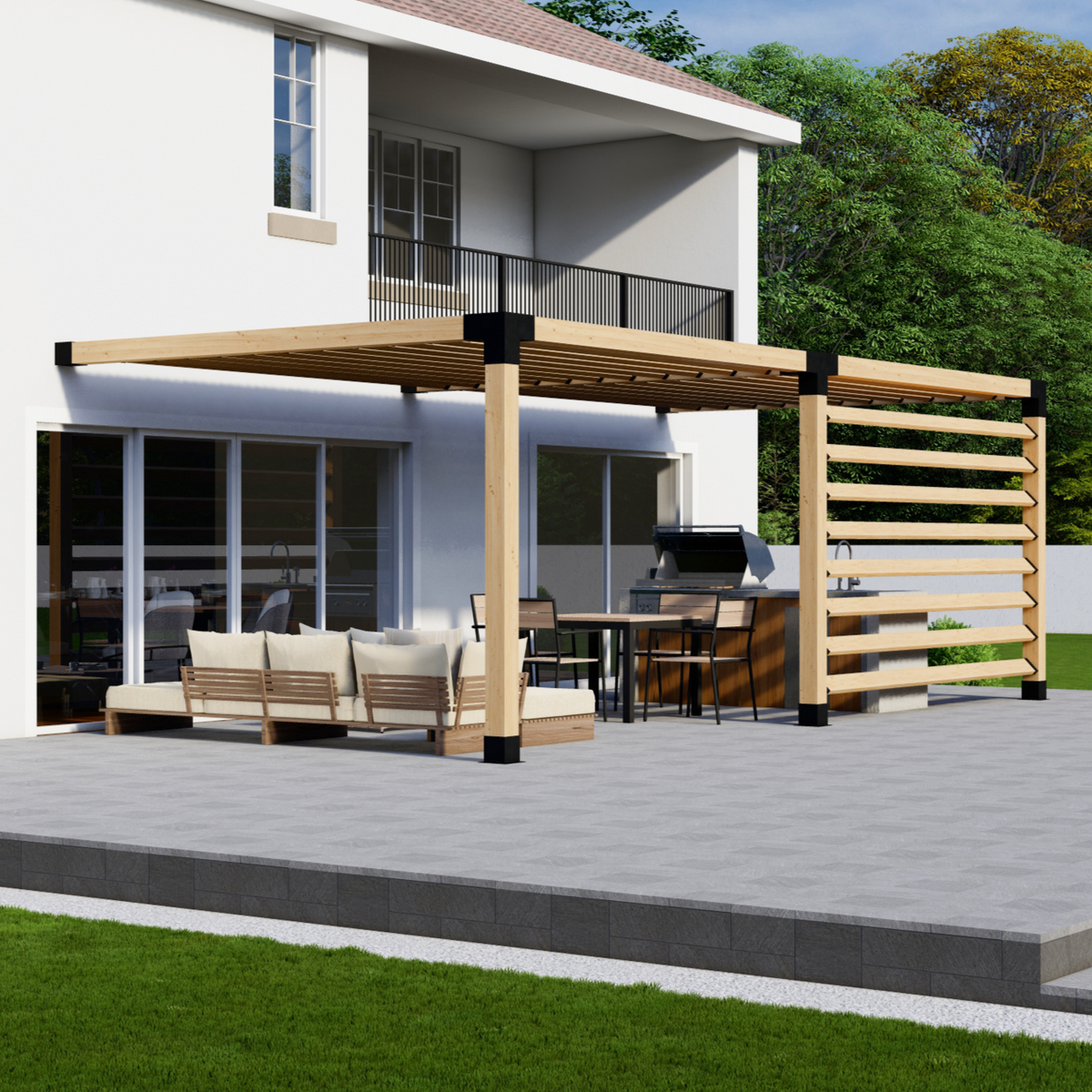 Kit de supports pour pergola d’ombrage en bois