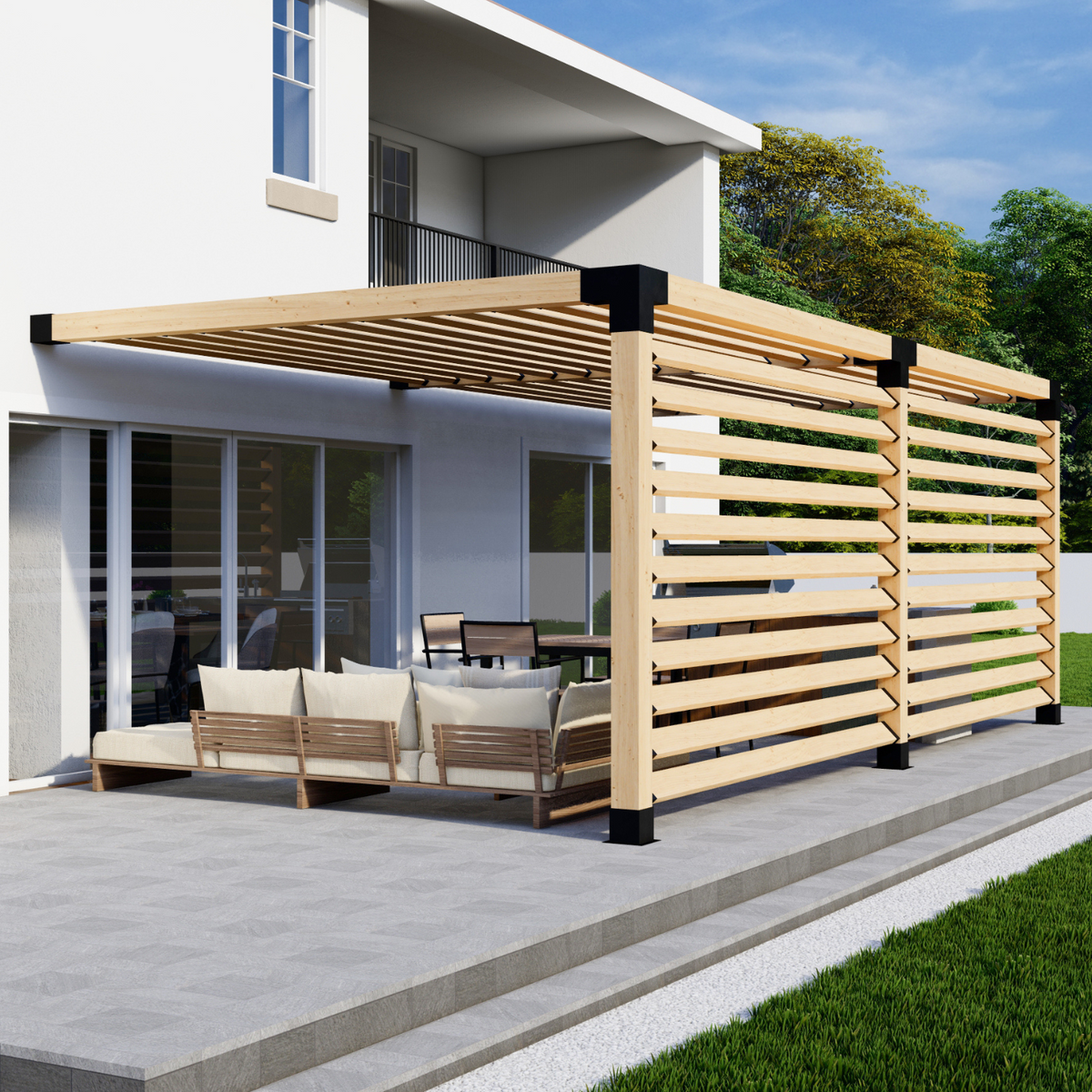 Kit de pergola pour terrasse de jardin