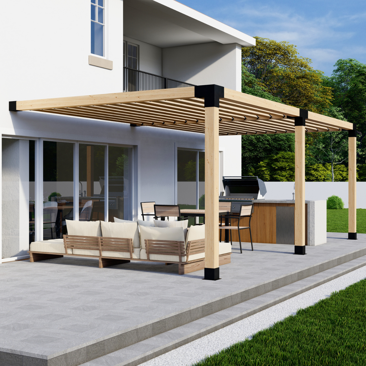 Kit de supports de pergola 6 x 6