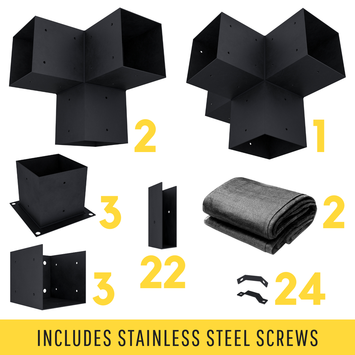 Kit de solives et supports pour pergola