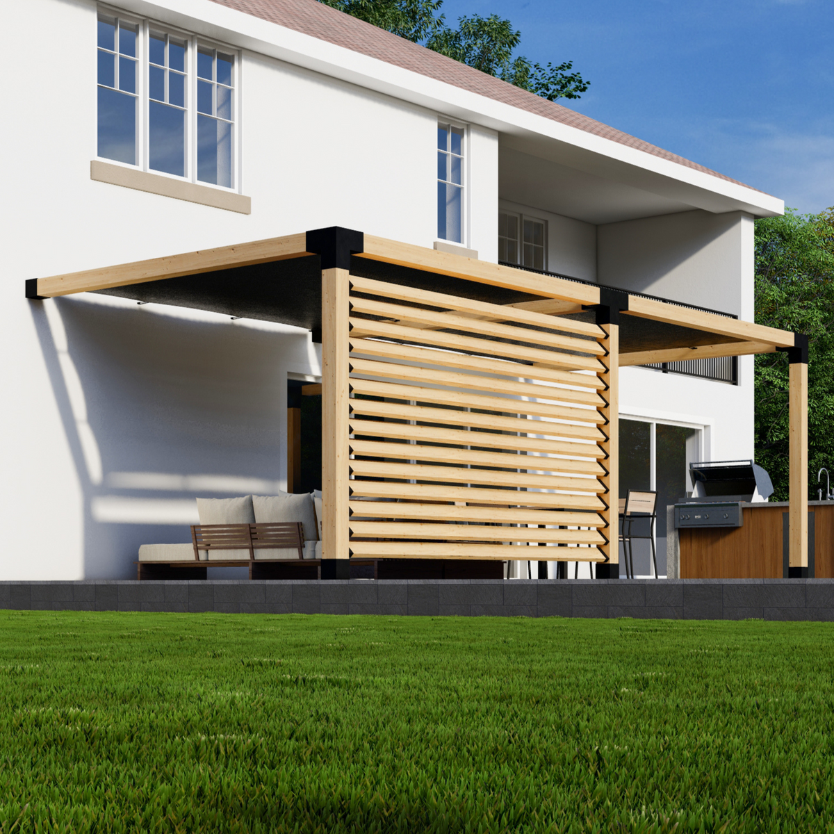 Kit pour pergola avec toit-écran