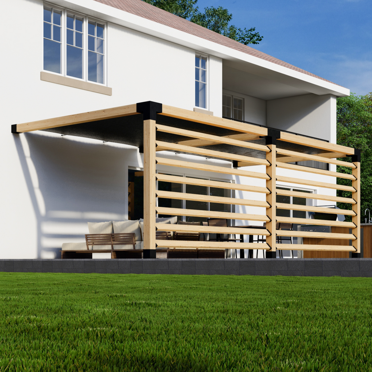Kit DIY pour installer une pergola sur terrasse