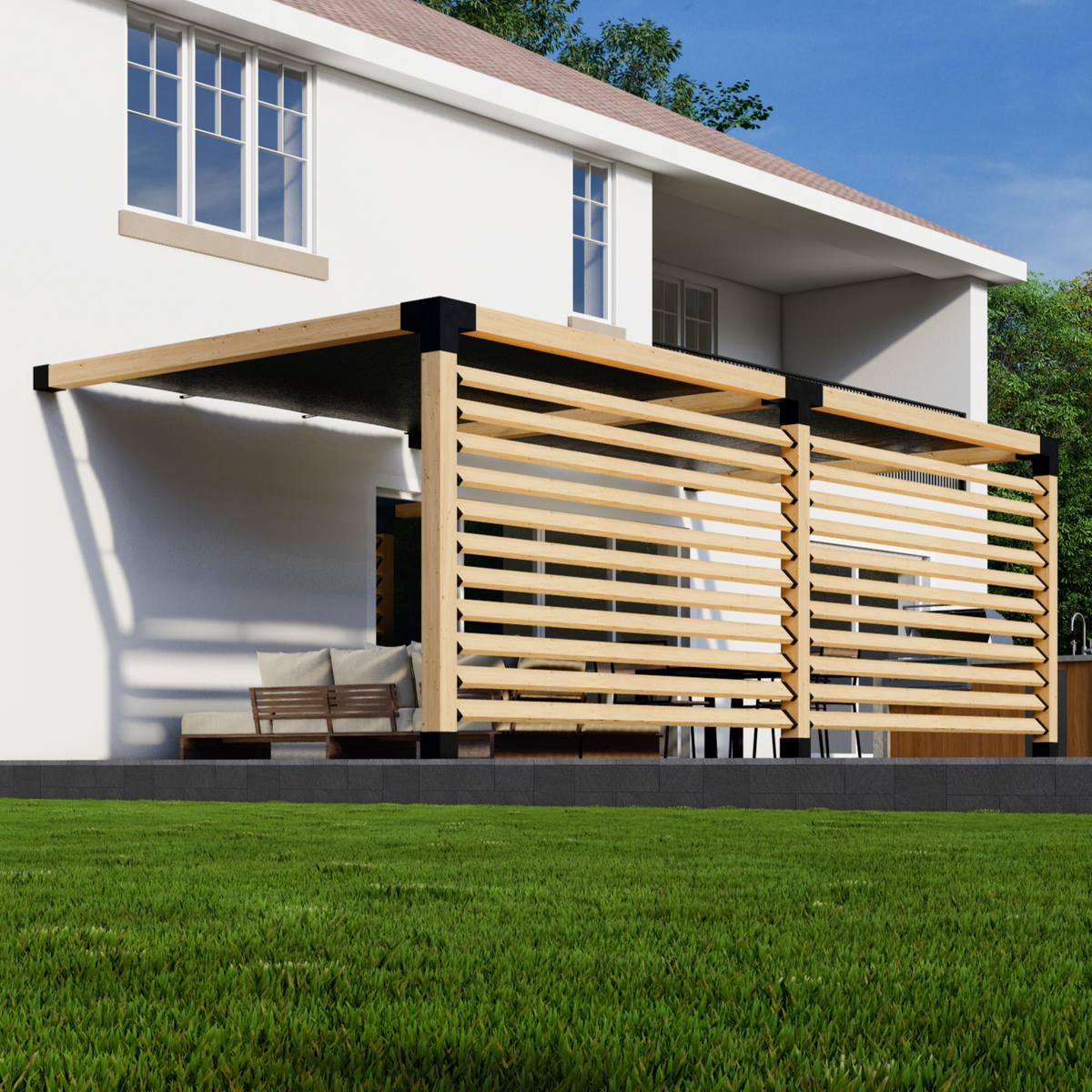 Kit d’ombrage de terrasse pour pergola