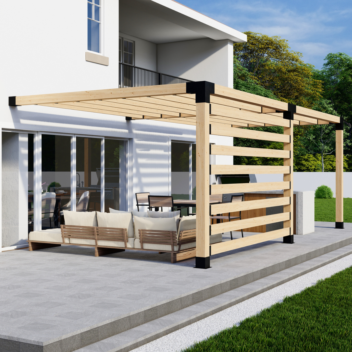 Kit DIY de pergola adossée à la maison – Pour pergola de toute taille
