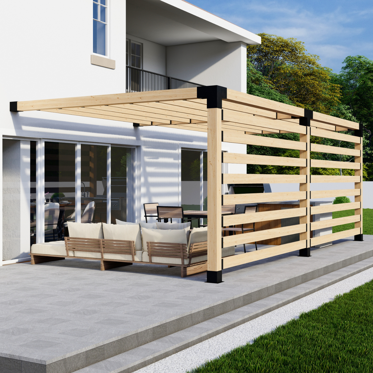 Kit pour construire une pergola sur terrasse