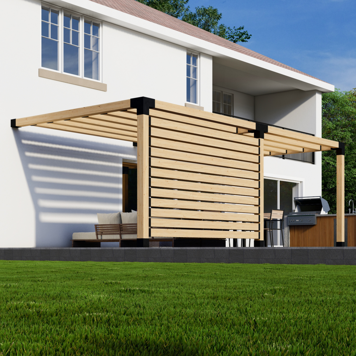 Kit de pergola avec toit – Pour pergola de toute taille