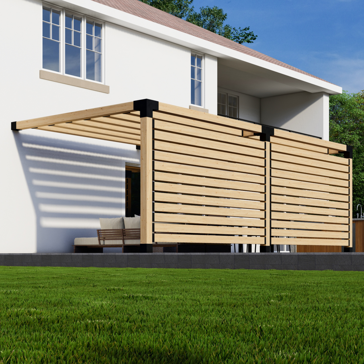 Kit de supports pour pergola couverte en bois