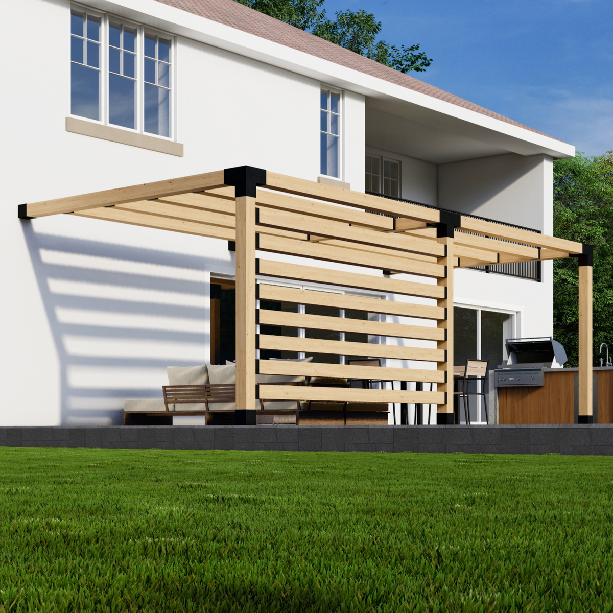 Kit DIY de pergola avec toit