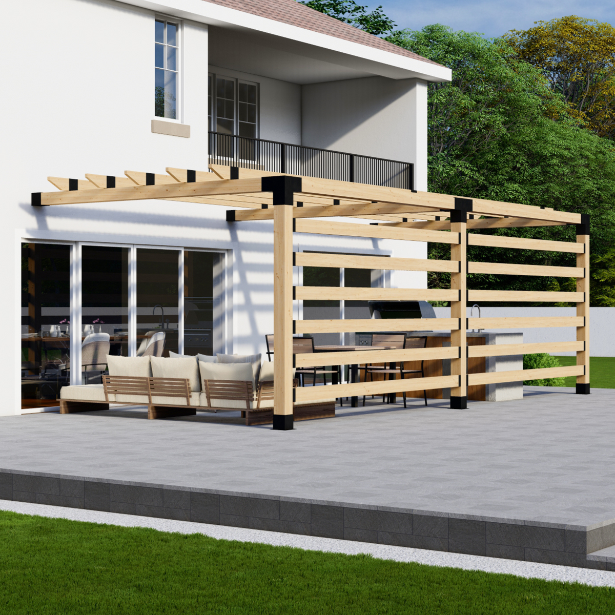 Kit de pergola en bois (supports 4x4 ou 6x6)