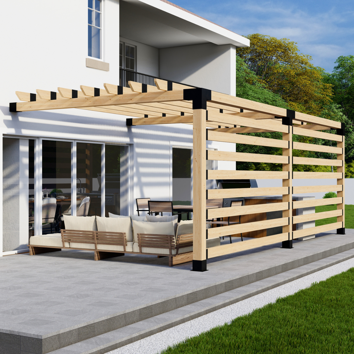 Kit de supports renforcés 6x6 pour pergola