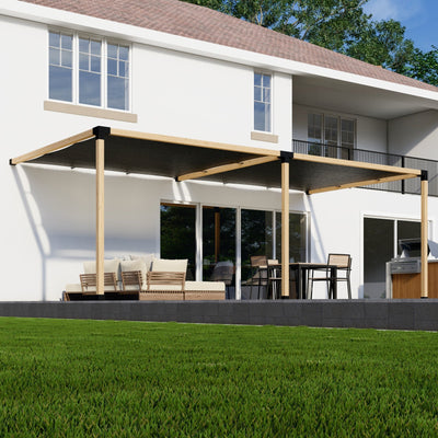 Pergola 22' x 8' avec couvertures d’ombrage