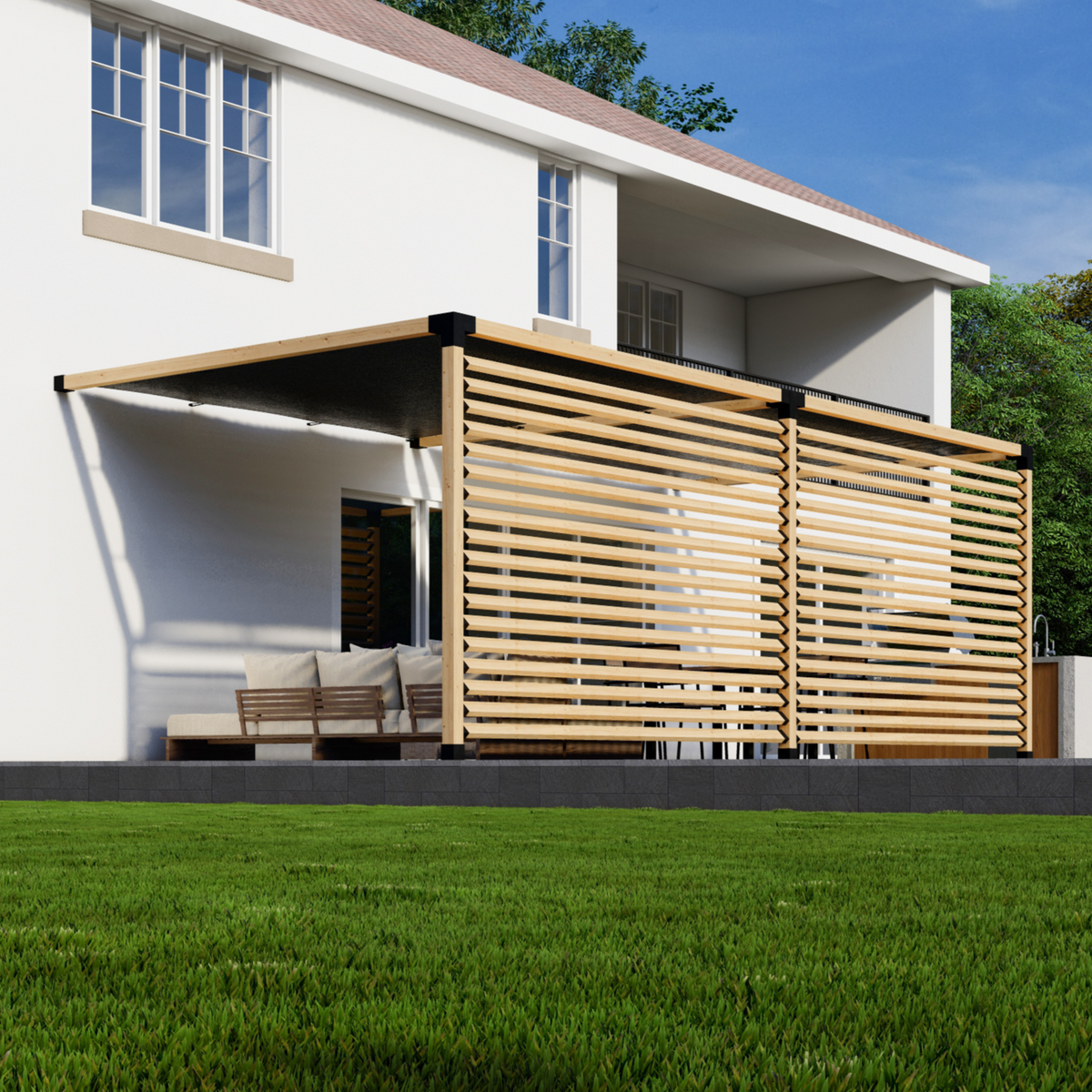 Kit de structure d’ombrage pour pergola